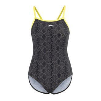 Slazenger AO ThStrap Womens One Piece Swimsuit Black/Green XL