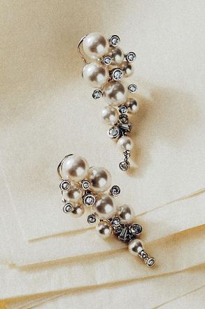 Nadri Under The Sea Crystal & Pearl Cascade Earrings