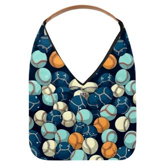 Generic Baseball Ball Background Reusable Lightweight Grocery Bags - Foldable Into Compact Pouch, Washable & Sturdy, Multipurpose for Shopping and Travel