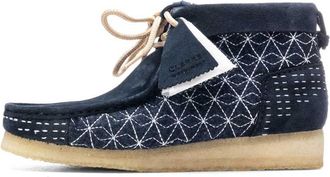 Clarks Wallabee Boots Navy Shashiko 26169152