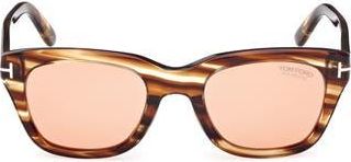 Tom Ford 52mm Square Sunglasses in Blonde Havana /Brown at Nordstrom Rack