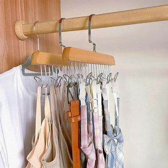 OEM Paquete De 2 Perchas Para Sujetadores De Mujer Con 8 Ganchos, Perchas Giratorias De 360 Grados Para Corbatas, Cinturones Y Bufandas De Hombre