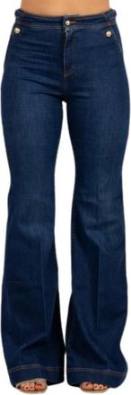 Nenette Flared Jeans - Dames - Flared Jeans - Blauw - W28 - Denim - Jeans