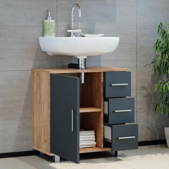 Vicco Mueble Bajo Lavabo Ilias, Roble Dorado, 60 X 60 Cm Vicco