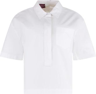 Gucci Shirts, female, White, Size: XS Cotton Poplin Shirt