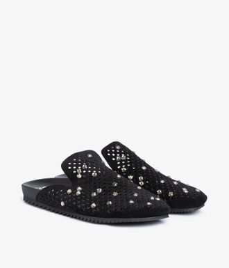 Pedro Garcia Slide clog suede black | Braidy | Fall-winter 26 |