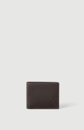 Brunello Cucinelli Smooth calfskin wallet in Brown at Nordstrom