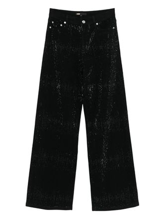 Maje embellished jeans - women - Elastane/Cotton/Cotton/Polyester - 38 - Black