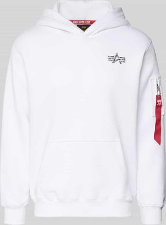 Alpha Industries Alpha Industries Hoodie mit Label-Details in Weiss, Größe XXL