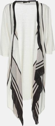 Marina Rinaldi White Linen Knit Cardigan