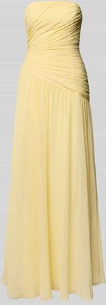 Luxuar Luxuar Slim Fit Abendkleid in Falten-Optik in GELB, Gr&ouml;&szlig;e 32