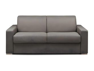 VENTE-UNIQUE.COM Sof&aacute; cama poli&eacute;ster 3 plazas gris antracita 194x223cm