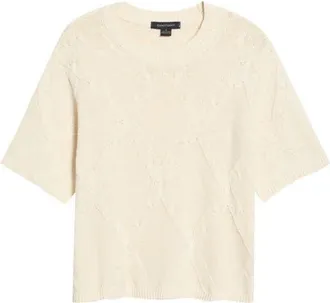 Sanctuary Diamond Stitch Sweater in Bone White at Nordstrom, Size Xx-Small