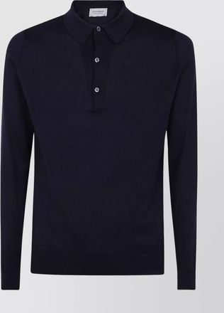 John Smedley long sleeves shirt with ribbed cuffs and hem
