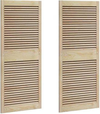 vidaXL Puertas De Armario Otro 2 Pcs Marr&oacute;n 140.5 X 59.5 X 2.1 Cm Vidaxl