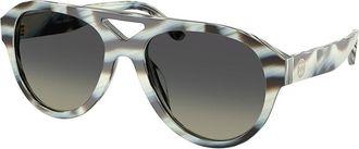 Tory Burch TY7233U 194211 Womens Sunglasses Blue Size 55