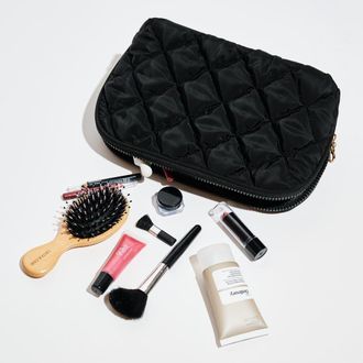Urban Expression Cloud Kiss - Quilted Puffer Nylon Cosmetic & Travel Organizer Dome Pouch in Black at Nordstrom