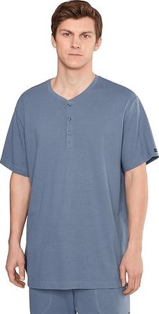 Polo Ralph Lauren Short Sleeve Henley Mens Jumpsuit & Rompers One Piece Bluestone : LG, Cotton/Polyester/Spandex