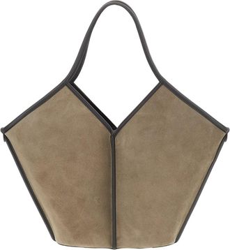 Hereu Grey Calella Suede Suede Leather Tote Bag
