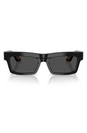 Oliver Peoples x KHAITE 54mm Pillow Sunglasses in Black /Grey at Nordstrom