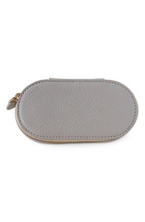 Monica Vinader Mini Leather Jewelry Case in Pebble Grey at Nordstrom
