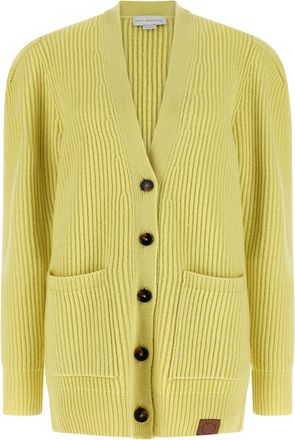 Stella McCartney Thick Knit Cardigan Maglioni Giallo-Donna