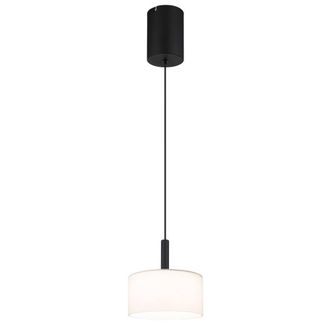 Netlighting Trenton Slim Pendant Black Alabaster Optic Glass Shade LED 2700 4000K