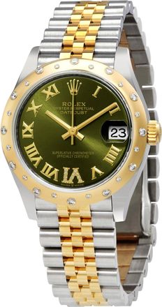 Rolex Datejust 31 Olive Green Dial Automatic Ladies Steel and 18kt Yellow Gold Jubilee Watch 278343GNRDJ