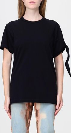 J.W.Anderson T-shirt slim fit in cotone con applicazione a fiocco