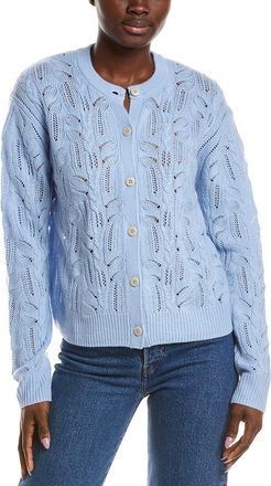 Naadam Naadam Premium Wool & Cashmere-Blend Pointelle Cardigan