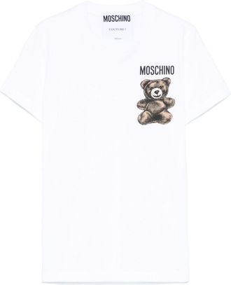Moschino Leo Teddy-print T-shirt - White