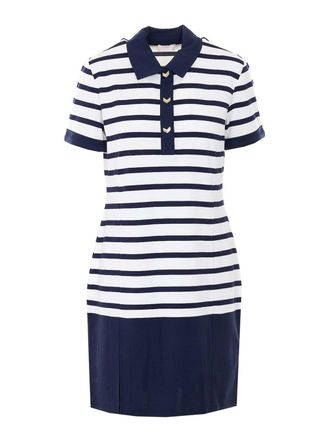 Liu Jo White And Blue Striped Dress