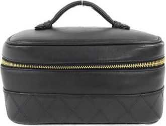 Chanel Pre-owned Lambskin Handbag - Dames - Vintage Handtas - Zwart - ONE Size - Leer - Vintage