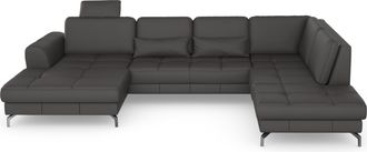 Sit&more Wohnlandschaft »Bendigo U-Form« inklusive Sitztiefenverstellung, Bodenfreiheit 12 cm, in 2 Fussfarben