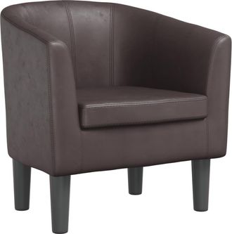 vidaXL Vidaxl - Sill&oacute;n Cuero Sint&eacute;tico Marr&oacute;n