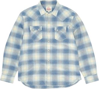 Fortela Josh Checkered Shirt - Heren - Casual Overhemden - Blauw - M - Katoen - Overhemden
