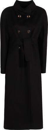 Valentino Garavani Womens Wool And Cashmere Coat - Black - Size EU 42 (Womens)