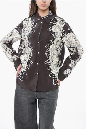 Parosh Silk Blouse with Floral Print size S