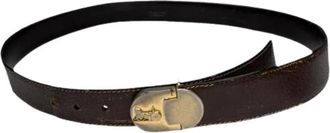 Celine Pre-owned Triomphe Riem - Dames - Vintage Accessoires - Bruin - ONE Size - Leer - Vintage