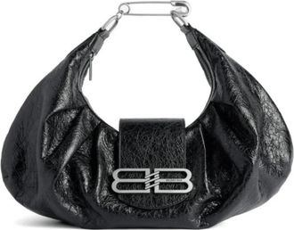 Balenciaga Pamela Schoudertas Medium - Dames - Handtassen - Zwart - ONE Size - Katoen - Tassen