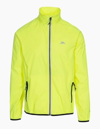 Trespass Mens Trespass Mens Retract Hi-Vis Packaway Waterproof Jacket. - Yellow - Size: 40/Regular