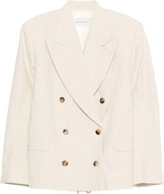 Dries Van Noten Blazer - Dames - Blazers - Beige - M - Nylon - Jassen