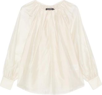 Karl Lagerfeld Fluid PJ Blouse - female - Karl Lagerfeld - Blouses - Beige - 2XS - Blouses & Shirts