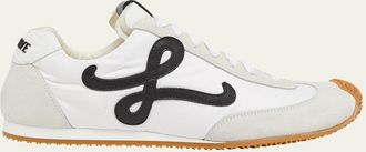 Loewe Mens Ballet Runner 2.0 Nylon and Calfskin Low-Top Sneakers