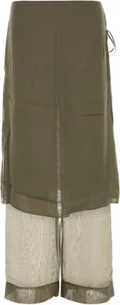 Paloma Wool Low Silk Archive Trousers - female - PALOMA WOOL - Wide Trousers - Green - XS - Trousers