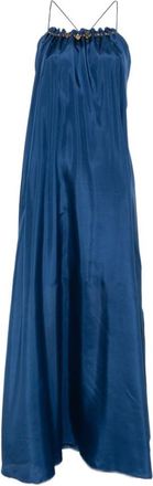 Zimmermann Blue Embellished Halter Neck Maxi Dress