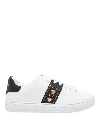 Versace White And Black Medusa Sneakers