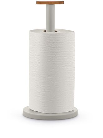 Alessi Mattina kitchen roll holder - unisex - Bamboo/stainless steel - OS - Grey
