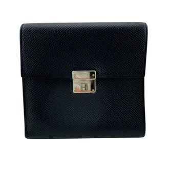 Herm&egrave;s Blue Indigo Epsom Leather Wallet (Tri-Fold) (Pre-Owned)