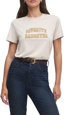 Favorite Daughter The Collegiate Classic Graphic T-Shirt in Stone/Dijon at Nordstrom, Size X-Small